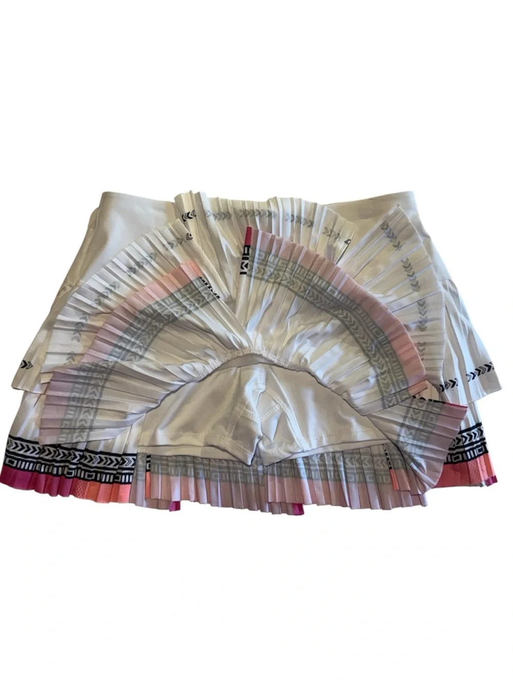 Lucky in Love Pleated White Skort with Pink Accent Size Small 4-6